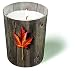 Produktbild Glaskerze Einzelnes Herbstblatt / Kerze / Blatt / Herbst H10 x Ø8,5cm