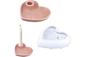 YEJAHY Moule en silicone pour bougeoir, plateau en silicone 3D, moule à faire soi-même pour bougeoir, plateau, boîte de rangement à bijoux, ornement, décoration de la maison (forme de cœur)