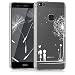 Produktbild kwmobile Hülle für Huawei P10 Lite - TPU Silikon Backcover Case Handy Schutzhülle - Cover klar Pusteblume Love Design Weiß Transparent