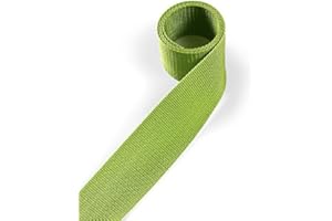 1buy3 Fettuccia Polipropilene, Alta 25 mm e Lunga 4 Metri, Colore: 18 - Verde pisello | Anche Alta 20mm, 30mm, 40mm o 50mm | 4 o 12 Metri di Lunghezza | 30 Colori