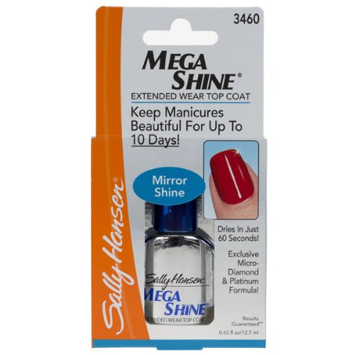 Sally Hansen Mega Shine Extended Wear Top Coat 0.43fl Oz 12.7ml