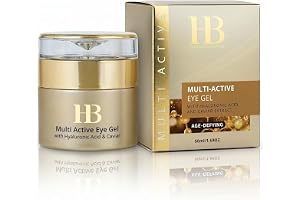 Multi Active Eye Gel 50 ml med Hyaluronsyra och Kaviarextrakt – Lätt Återfuktande Ögonvård, Uppfriskande Gel för Mjuk och Slät Hud runt Ögonen