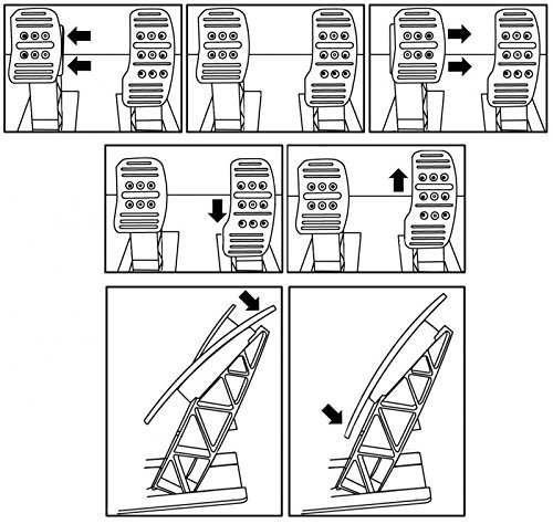 Thrustmaster T3PA PEDALS Add-on - 3 Pedales metalicos - pedales ajustables en angulo y altura