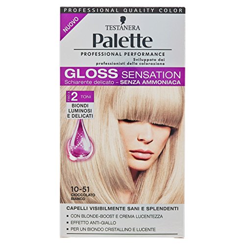Schwarzkopf, Palette Gloss Sensation, Colorazione Tono su Tono, Senza Ammoniaca, 10-51 Cioccolato Bianco