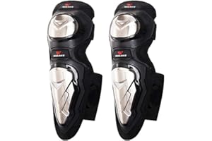 WOSAWE Motorcycle Elbow Knee Pads Adults Stainless Steel Bicycle Protective Gear Adjustable Racing Bike Long Shin Protector Guard (ML305 Elbow Pads)