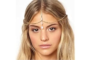 Prosy da sposa strass testa catena copricapo da sposa fascia per capelli pezzo di capelli festival gioielli per capelli per la sposa e le damigelle d'onore (d'argento)