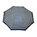FabSeasons Blue Striped 3 Fold Fancy Umbrella for all Weather RS.499.00