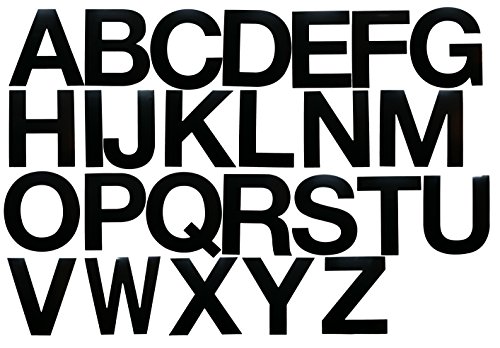 Klebebuchstaben | Wandbuchstaben Schwarz 5x A-Z, Wasser- und Wetterfest - 4