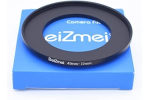 BEIZMEI 49mm to 72mm Camera Filters Ring,49mm-72mm Step-Up Ringfor Filters Compatiable All Brands Ø49mm Lens to Ø72mm UV ND CPL Camera Filter.Made of CNC Machined.(49-72mm)