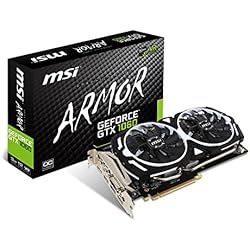 MSI GeForce GTX 1060 Armor 3G OCV1 - Tarjeta gráfica (refrigeración Armor 2X, 3 GB Memoria GDDR5, VR Ready)