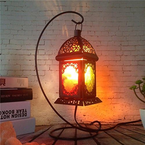 Ywyun European-style retro iron lamp, high-brightness LED energy-saving crystal lamp, bedroom bedside living room decorated with IPL, 20 * 9.5cm ( Color : Stent lights )