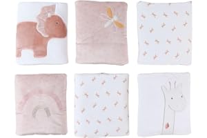NOUKIE'S - Lot de 6 Protèges-Barreaux pour Lits et Parcs Bébé - Popsie, Gigi & Louli - Multicolore