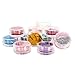 NYK1 12 x Highest Quality Craft and Nail Art Glitter Pots. COLOURED FINE WATERFALL DUST POWDER FOR ALL NAIL, FACE, BODY & HAIR DECORATION AND DESIGN for Shellac Gel Nails and Regular Nail Polish