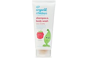 Green People Organic Children Shampoo & Body Wash - For Kids - Berry Smoothie Scent - Vegan, Organic & Cruelty Free, 200ml