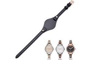 THEAGE Uhrenarmband aus echtem Leder mit 8 mm Federsteg, Ersatz für Fossil ES3148 ES4119 ES4176 ES3262 ES3077