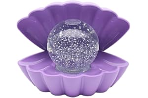 ONLINESTREET Lampe d'ambiance en forme de coquillage avec lumières brillantes changeantes de couleur, fonctionne avec piles/alimentation USB | Une lampe de chevet décorative unique et esthétique pour le salon (Sea