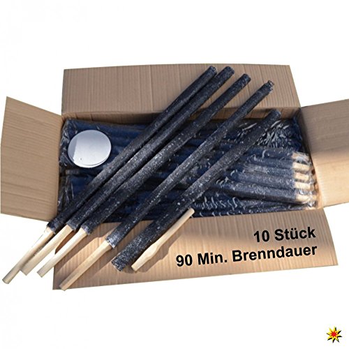 10 Wachsfackeln Brenndauer 90 min Fackeln für Umzüge Fackel - 2