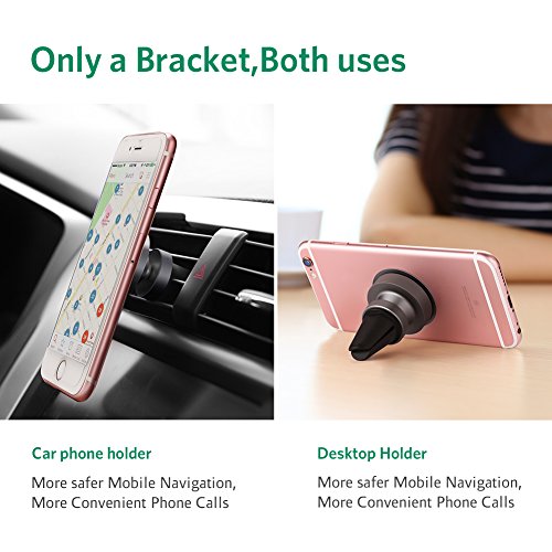 UGREEN Supporto Auto, Supporto Magnetico Cellulare per Auto Porta Cellulare Bocchette dell'Aria Rotazione di 360 Gradi per iPhone X/ 8/ 8+, Samsung S9/ S9+/ S8/ S8+, Huawei P20/ P20 Lite, LG V30, etc.