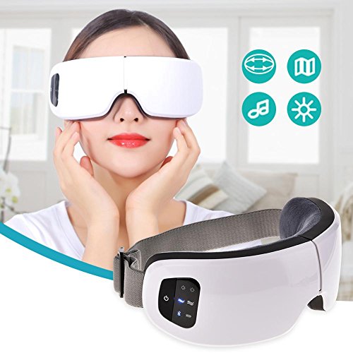 Preisvergleich Produktbild 6S Wireless Augenmassagegerät USB aufladbare Bluetooth faltbare Augentherapie-Maske mit Luftdruck-Augenschutz für Augentasche Augenringe dunkle Augenringe entspannen sich