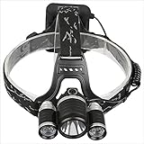 ★ SILLICON COVER DESIGN: Der taktische Kopflampen-Akku mit einer Silikonhülle, Sie fühlen sich nicht unangenehm, auch für eine lange Zeit zu tragen.