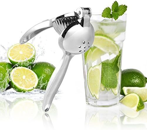 Juice Extractor,Manual Citrus Juicer, Stainless-Steel, Heavy Duty, Suitable for Juicing Orange, Lemon and Other Hull-Free Fruits (Silver)