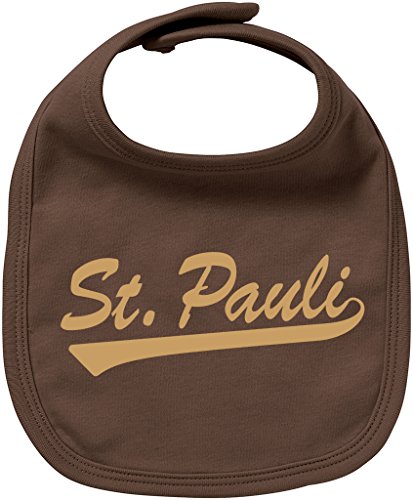 ST. PAULI Creme print baby Bib Babylatz