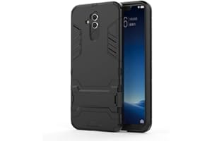Huawei Mate 20 Lite Custodia, MHHQ 2 in 1 Armour Hybrid Dual Layer Armatura Defender PC + TPU Custodie Case Cover con supporto per Huawei Mate 20 Lite -All Black