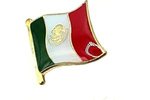 SNS COMPONENTS Pin de metal esmaltado de la bandera de México, Metal