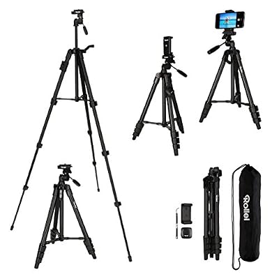 Rollei Smartphone Tripod Traveler - Trépied de voyage pour smartphone et Déclencheur à distance Bluetooth pour smartphone - très léger et flexible - Noir