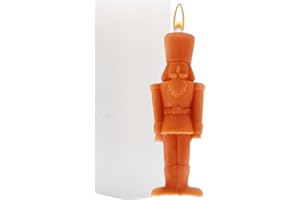 GUKASXI Molde de vela de cascanueces de Navidad 3D, molde de silicona para hacer velas, suministros de aromaterapia de jabón, moldes de resina epoxi de Navidad, fabricación de velas de Navidad, para fiestas