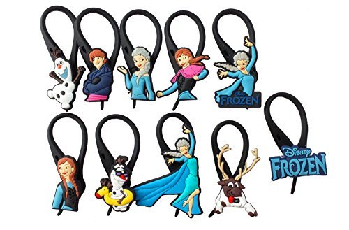 10 pcs Frozen # 2 Soft Zipper Pull Charms for Backpack Bag Pendant Jacket