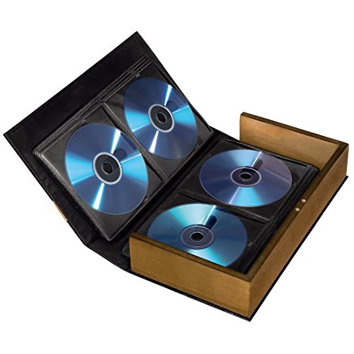Hama CD-Ordner für 56 CDs/DVDs/Blu-rays, stabile Konstruktion mit Holz-Seitenteilen, schwarz/braun - 2