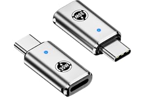LIAOAN USB C-to Lightning Adapter, 35W PD Anschluss, 2-teiliges Set, kompatibel mit iPhone 15 Serie und anderen C-Typ Geräten, Schnellladung, silbernes Design. Unterstützt keine Kopfhörer- und OTG-Funktionen