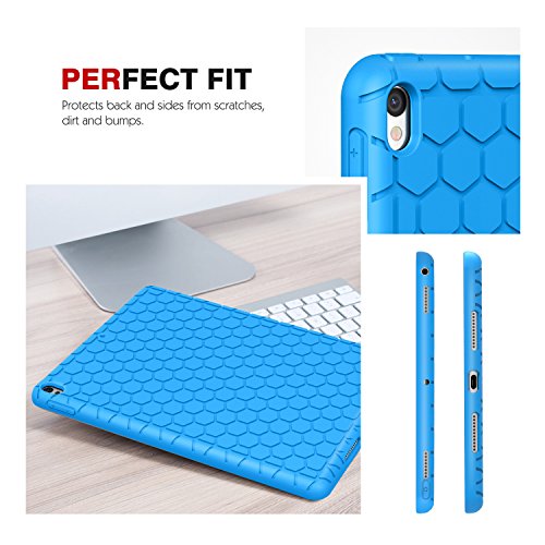 MoKo Hülle für iPad Pro 10.5 Zoll 2017 – [Honey Comb Series] Lightweight Silikon Case Stoßfest [Kids Kinderfreundlich] Schutzhülle für Apple iPad Pro 10.5 Tablet, Blau - 7