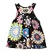 Produktbild feiXIANG kleinkind Kleid Bekleidung baby Röcke kinder mädchen Beach Kleid blume böhmische prinzessin kleid strand Kleid sommerkleid Mädchen blumen ärmelloses Kleid (130, Schwarz)