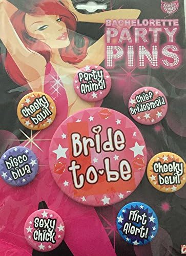 8 HEN NIGHT PARTY BADGES HENS BRIDE TO BE PARTY ACCESSORIES