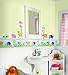 RoomMates Repositionable Childrens Wall Sticker Border Polka Dot Piggy