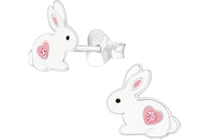 FIVE-D Kinder Ohrringe Ohrstecker Hase 925 Sterling Silber Ostern