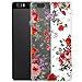 Produktbild Saxonia Schutzhülle Huawei P8 Lite (ALE-L21) Hülle Silikon Case Schutzhülle Ultra Slim Back Cover mit Motiv Rote Blumen Transparent