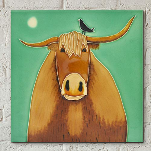 Prezents.com Broon Coo by Ailsa Carrelage décoratif en céramique Noir 20,3 x 20,3 cm