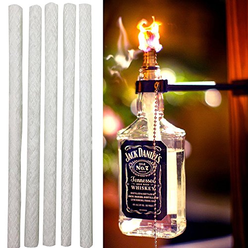 asentechuk® 10pcs Lange Lebensdauer Fiberglas Ersatz Tiki Fackel Docht Outdoor Wein Flaschen Laternen Garten Lichter - 2