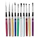 Anself Pro 10-Piece Nail Art Design Brush Set for Polish UV Gel Paint - Nylon Brush Heads, Nail Decoration Kit