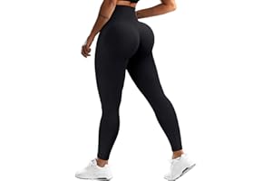 OMKAGI Scrunch Butt Leggings for Damen, High Waist Opaque Push Up Sports Trousers, Booty Lifting Seamless Gym Leggings