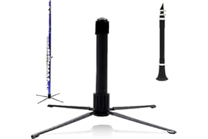 MOAZIFI Querflötenständer, Stabiler Flöten-Ständer aus Metall, 14x2 cm Klarinettenständer Klappbar & Tragbar Für Querflöte & Klarinette