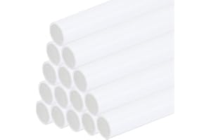 QUARKZMAN 30 Stück Kunststoffmodellrohr ABS Rundrohr 4mmx250mm Weiß Einfache Verarbeitung für Architekturmodellbau DIY