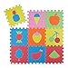 Produktbild Relaxdays Puzzle Spielmatte 28 tlg, Obst Motiv Kindermatte, EVA Schaumstoff, Puzzlematte BxT: 90 x 90 cm, bunt