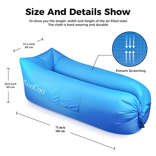 EooCoo Portable aufblasbare Sofa, Outdoor Air Sofa für Camping, Park