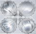 Produktbild 4 tlg. Glas-Weihnachtskugeln Set 12cm Ø in "Ice Weiss Silber" Regen - Christbaumkugeln - Weihnachtsschmuck-Christbaumschmuck 12cm Durchmesser