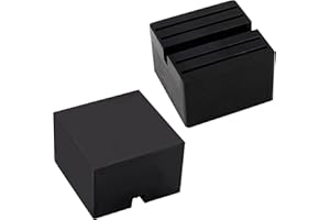 EXLECO (2 Piezas) Almohadilla de Goma para Gato de Automóvil (75x75x50 mm) Universal para Automóvil/SUV Robusta y Práctica Ideal para Afinar Automóviles