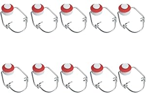 ZENZERO® - Bouchons mécaniques pour fermeture hermétique pour bouteilles en verre - Taille maximale du cou de la bouteille 4 cm - Dimensions du bouchon (sans col) 2,5 x 2,5 x 2,5 x 2 cm - 1 lot de